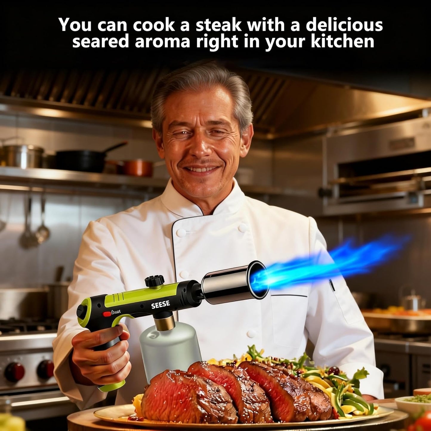 High-Intensity Propane Torch with One-Touch Max Fire & Safety Lock